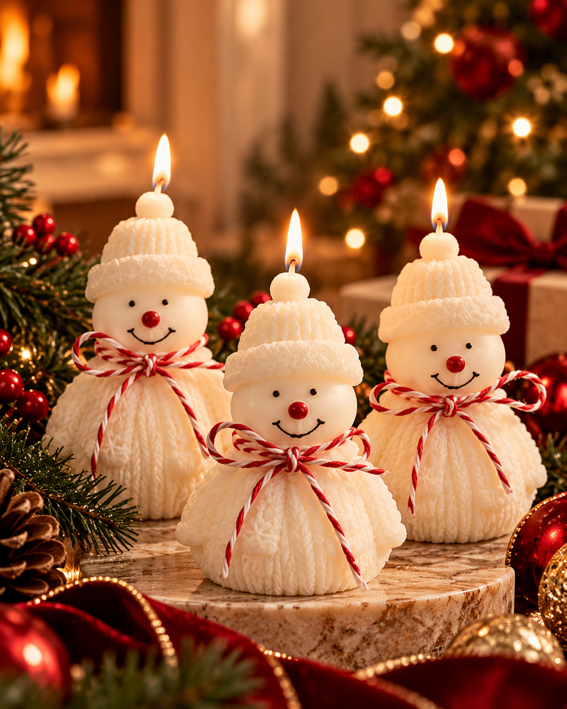Velas Boneco de Neve