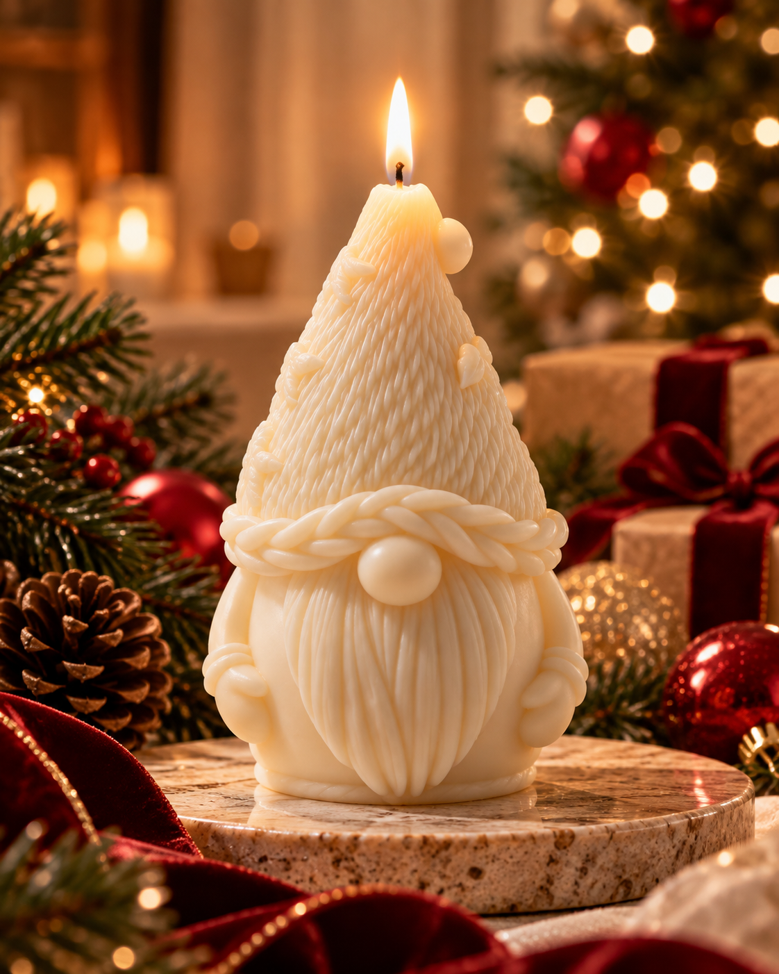 Vela Gnomo de Natal